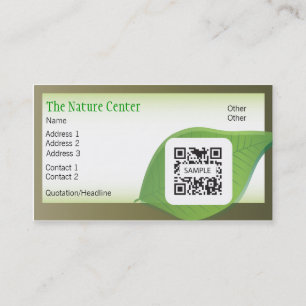 Centre de nature de modèle de carte de visite