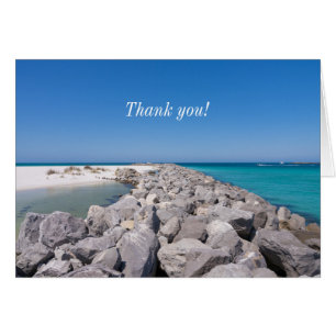 Centre Du Carte de remerciements Jetty De Shell Is