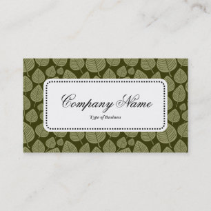 Centre Étiquette v5 - Motif feuille 02 - Olive Sha