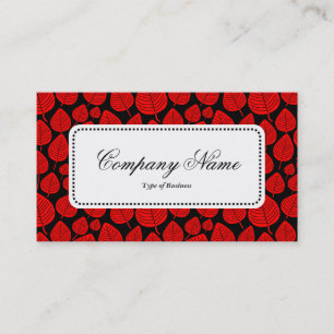 Centre Étiquette v5 - Motif feuille 02 - Rouge