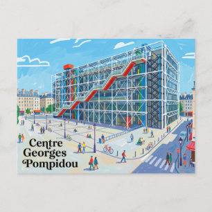 Centre Georges Pompidou Frankreich Postkarte
