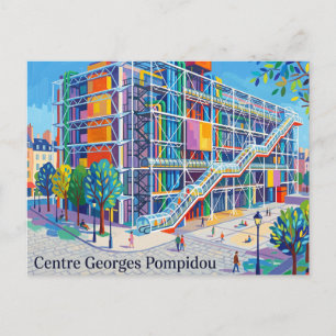 Centre Georges Pompidou Frankreich Postkarte