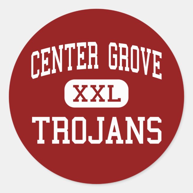 Centre Grove - Trojans - Hoch über Greenwood India Runder Aufkleber (Vorderseite)