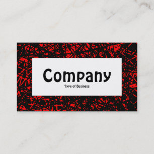 Centre Label - Abstrakte Linien - Rot Visitenkarte