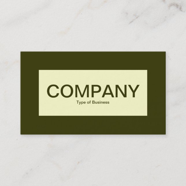 Centre Label - Cream with Murky Green 333300 Visitenkarte (Vorderseite)
