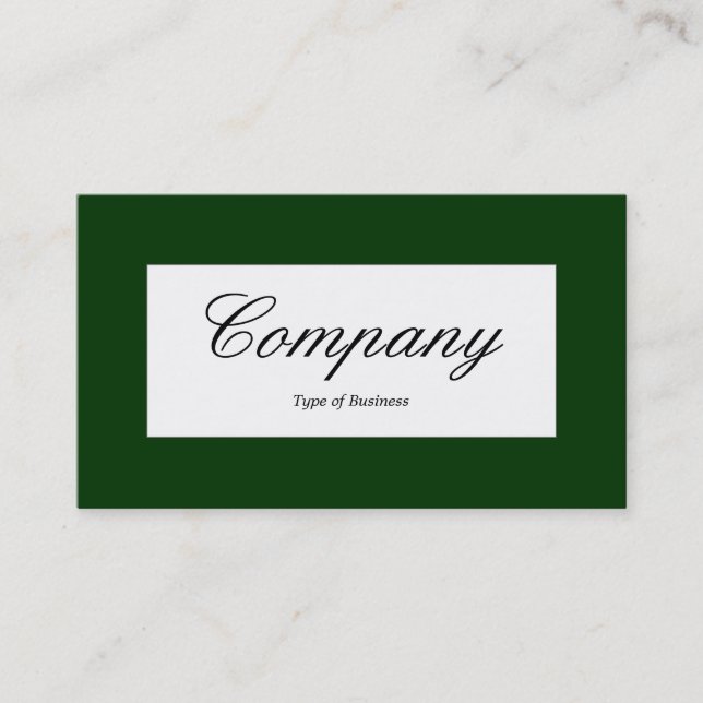 Centre Label - Dark Green (003300) Visitenkarte (Vorderseite)
