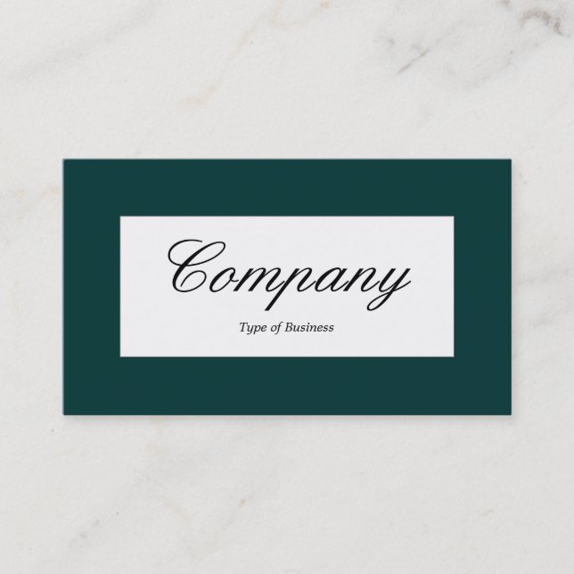 Centre Label - Dark Green (003333) Visitenkarte (Vorderseite)