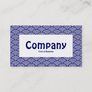 Centre Label - Fish Scale - Dark Blue & White Visitenkarte