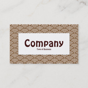 Centre Label - Fish Scale - Dark Brown & White Visitenkarte
