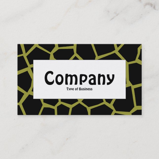Centre Label - Go Giraffe Olive Green 99933 Visitenkarte (Vorderseite)