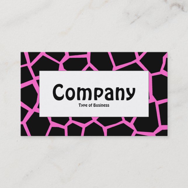 Centre Label - Go Giraffe Pink Visitenkarte (Vorderseite)