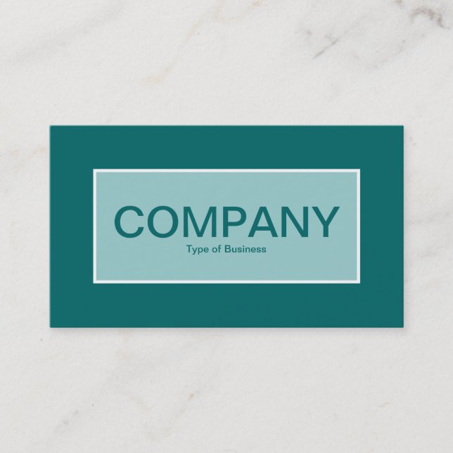 Centre Label II - Light Blue Green mit Aquamariner Visitenkarte (Vorderseite)