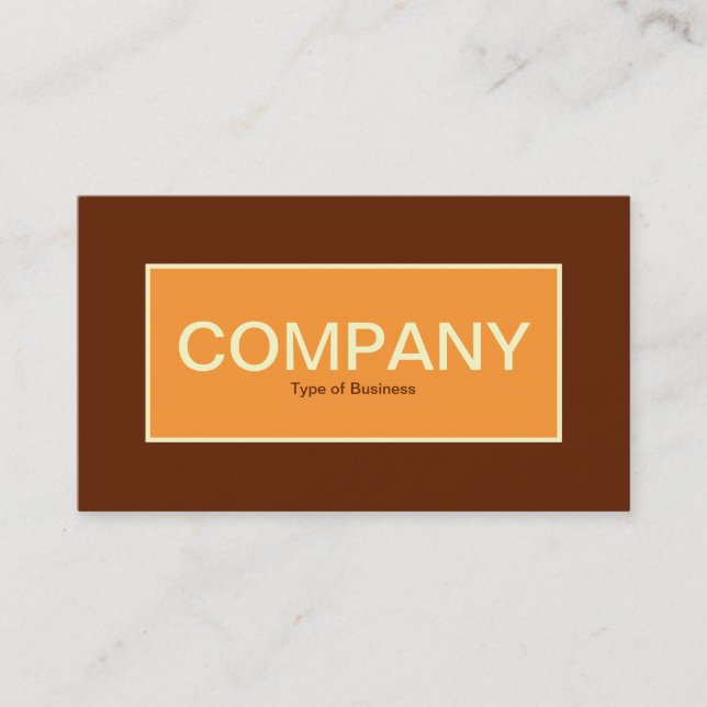 Centre Label II - Light Orange mit Braun 632100 Visitenkarte (Vorderseite)