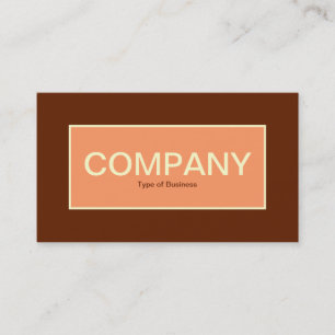 Centre Label II - Peach with Brown 632100 Visitenkarte