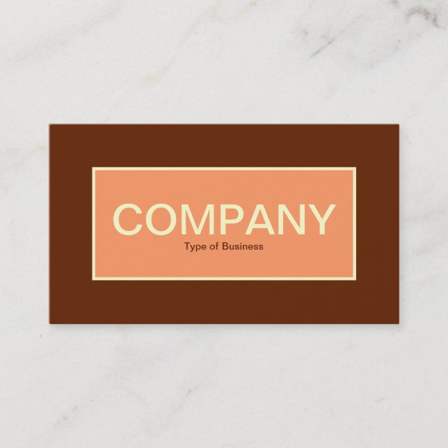 Centre Label II - Peach with Brown 632100 Visitenkarte (Vorderseite)