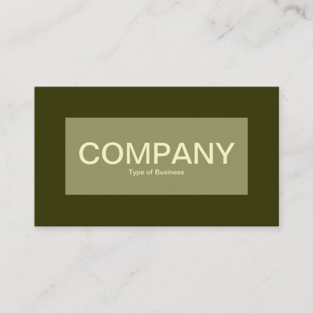 Centre Label - Khaki mit Murky Green 333300 Visitenkarte (Vorderseite)