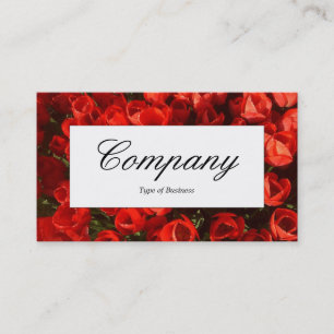 Centre Label - Red Tulips Visitenkarte