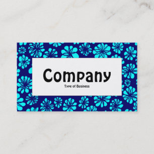 Centre Label - Shades of Blue Floral Visitenkarte