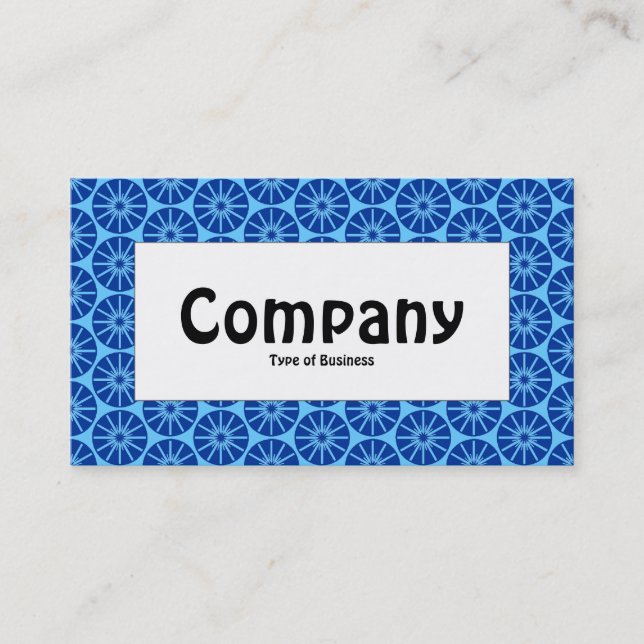 Centre Label - Star Wheel - Navy Blue on Lt Blue Visitenkarte (Vorderseite)
