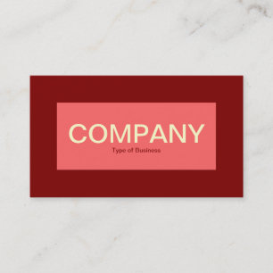 Centre Label - Tropisches Rosa mit dunklem Rot 7F0 Visitenkarte