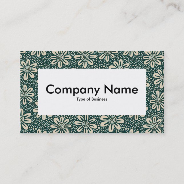 Centre Label v4 - 140617 - Dk Green und Beige Visitenkarte (Vorderseite)