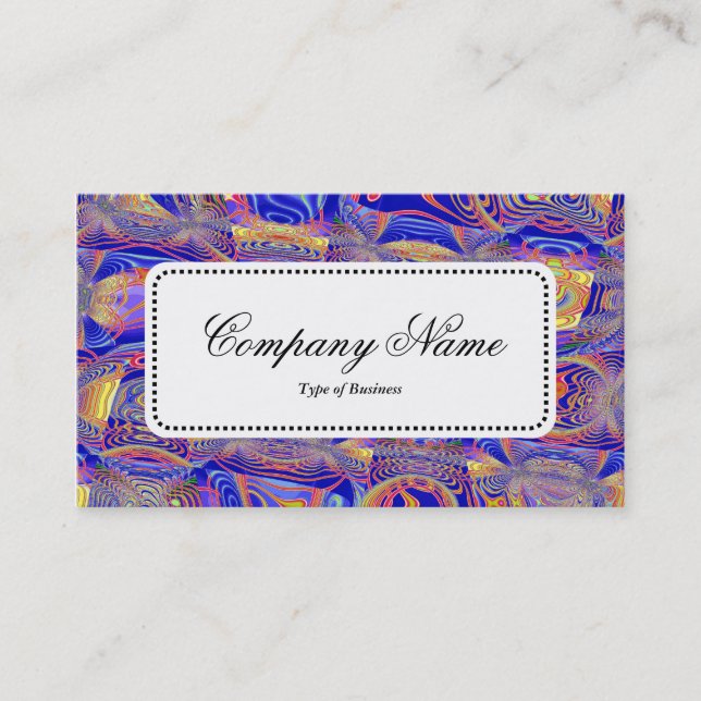 Centre Label v5 - Fraktal Abstrakt 061012a Visitenkarte (Vorderseite)