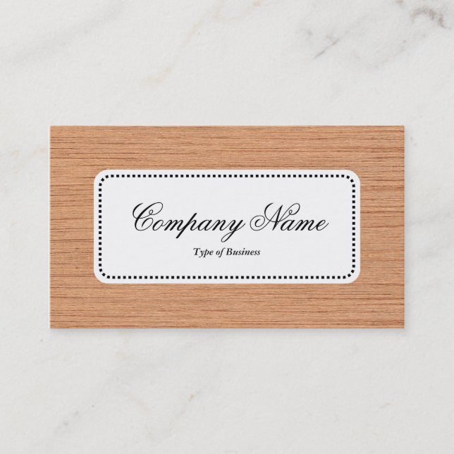 Centre Label v5 - Holz 06 Visitenkarte (Vorderseite)