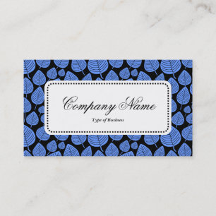 Centre Label v5 - Leaf Muster 02 - Baby Blue Visitenkarte