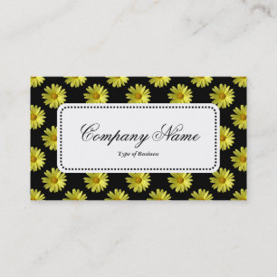 Centre Label v5 - Yellow Daisies Visitenkarte