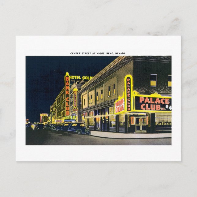 Centre Street, Reno, Nevada Postkarte (Vorderseite)