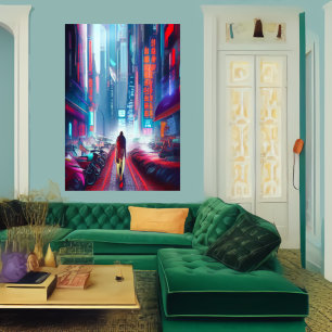 Centre-ville de Nova Civitas   AI Art Poster