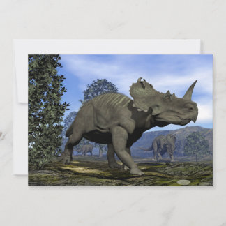 Centrosaurus-Dinosaurier, die unter einem Magnolie