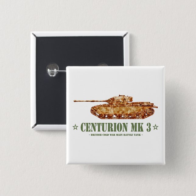 Centurion MK 3 Tank British MBT Kalter Krieg Button (Vorne & Hinten)
