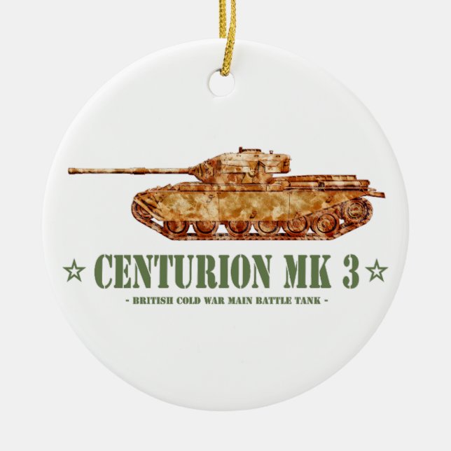 Centurion MK 3 Tank British MBT Kalter Krieg Keramik Ornament (Vorne)