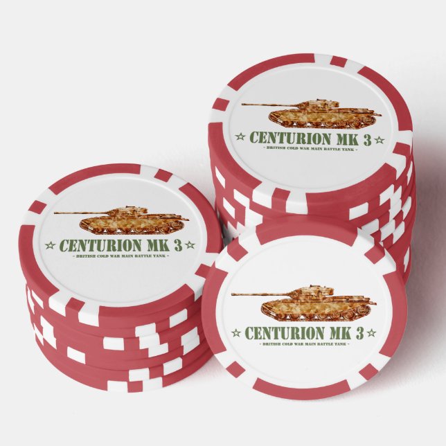 Centurion MK 3 Tank British MBT Kalter Krieg Pokerchips (Stapel)