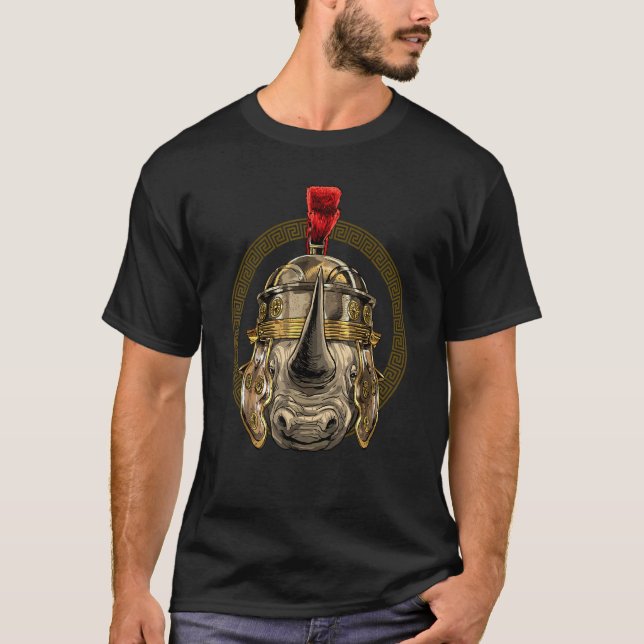 Centurion Rhinoceros Ancient Rome Römisches Reich  T-Shirt (Vorderseite)