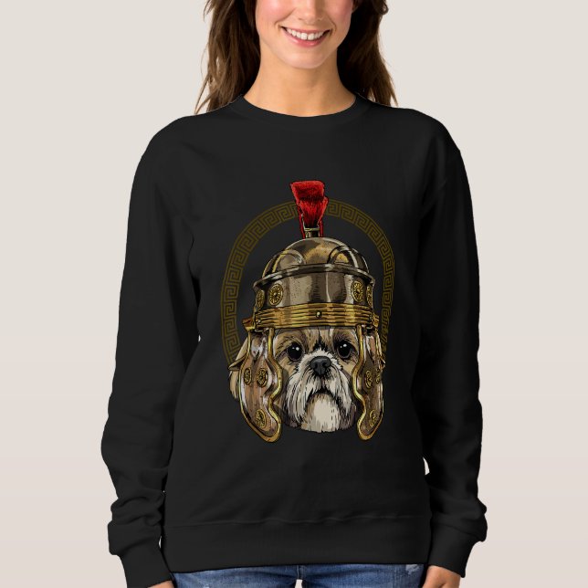 Centurion Shih Tzu Ancient Rome Roman Empire Welpe Sweatshirt (Vorderseite)