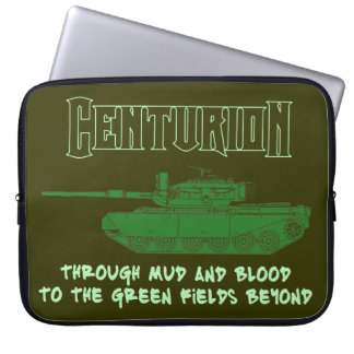 Centurion Tank mit klassischem Motto. Laptopschutzhülle
