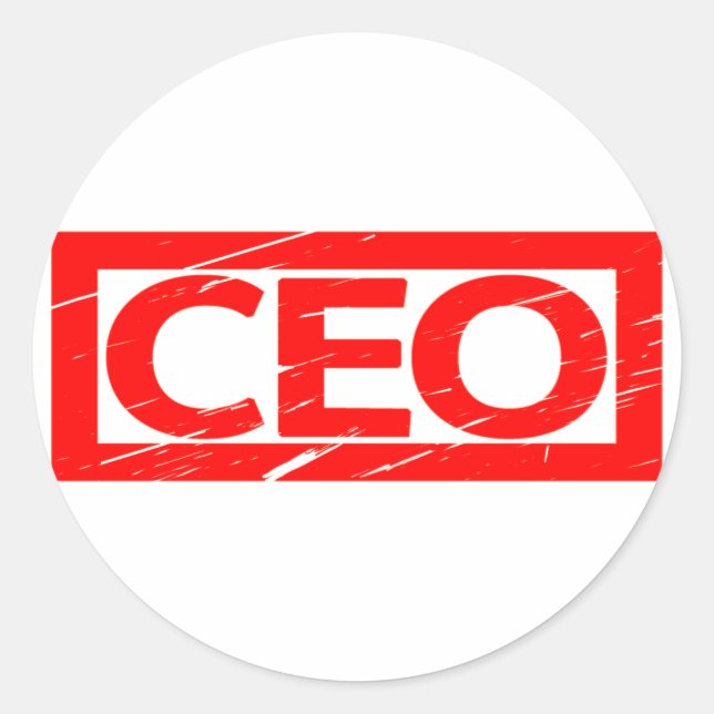 CEO-Briefmarke Runder Aufkleber (Vorderseite)