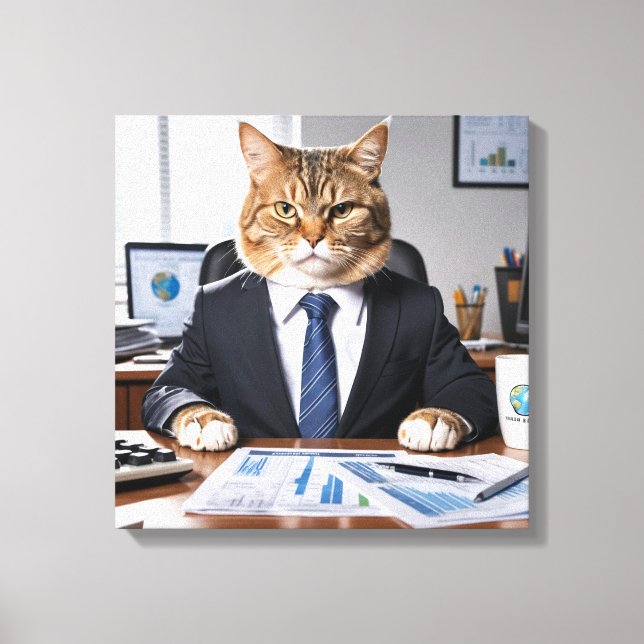 CEO Cat Leinwanddruck (Vorderseite)