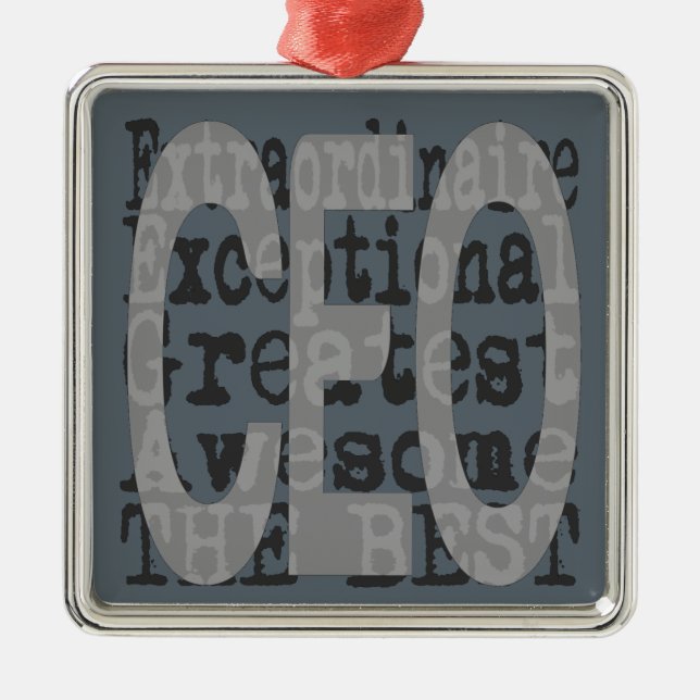 CEO Extraordinaire Silbernes Ornament (Vorne)