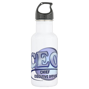 CEO LOGO BLUE CHIEF FÜHRUNGSKRAFT OFFICER EDELSTAHLFLASCHE