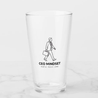 CEO-Mentalität für Geschäftsmann Glas