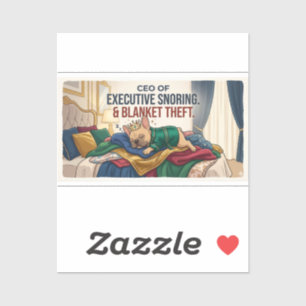 CEO von Blanket Theft Lustiges Französisches Bulld Aufkleber