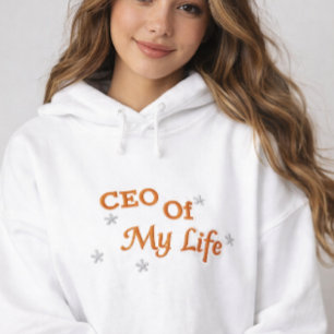 CEO von meinem Leben Bestickte Motivationssache Bestickter Hoodie