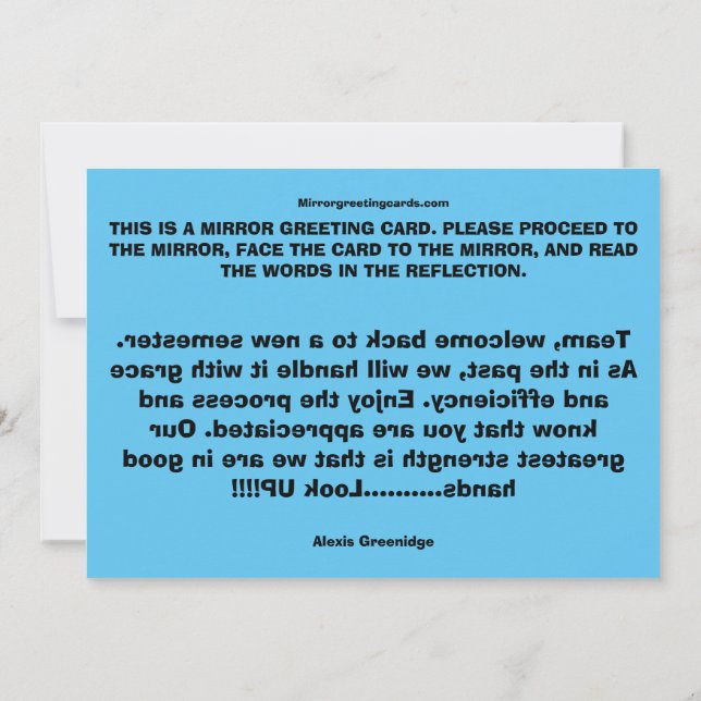 CEOFC1046AG - Team Dankeskarte (Rückseite)