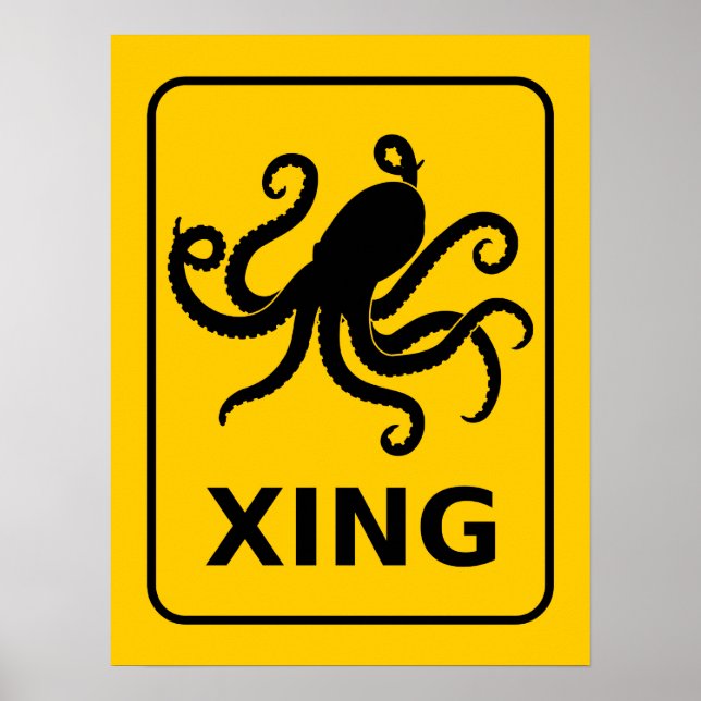 Cephalopod Crossing Poster (Vorne)
