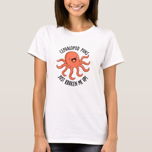 Cephalopod drückt mich einfach auf den lustigen Ti T-Shirt (Vorderseite)