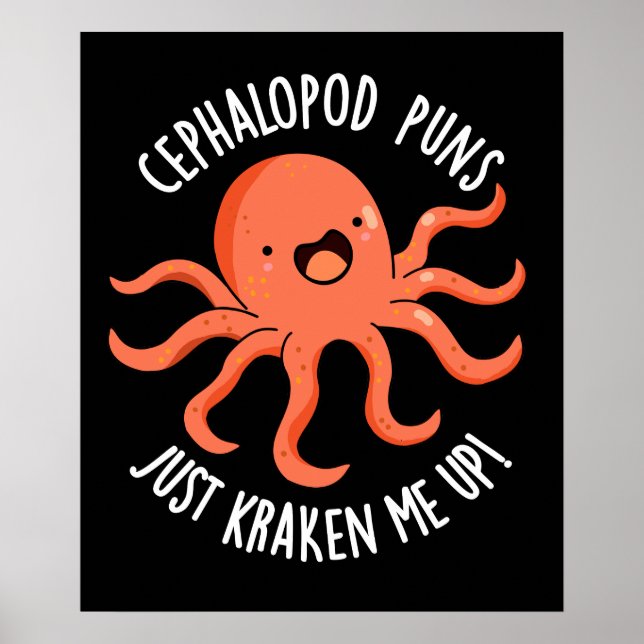Cephalopod drückt mich einfach auf, dunkle BG Poster (Vorne)