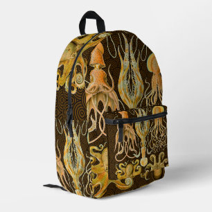 Cephalopod Octopus Tintenfisch Meeresnatur Bedruckter Rucksack
